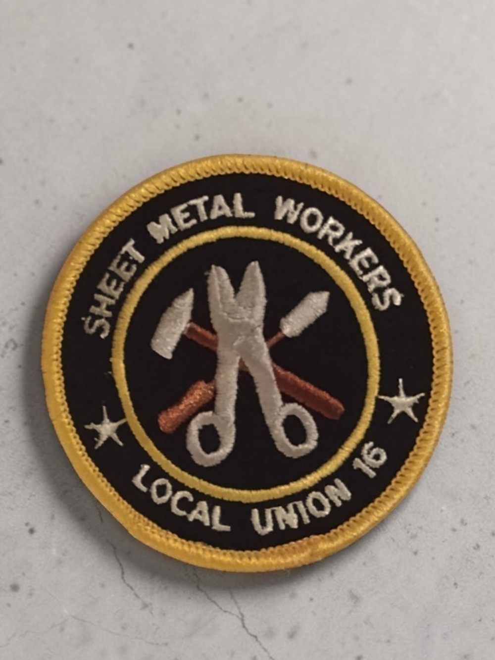 Vintage Sheet Metal Workers Local Union 16 Embroidered Patch NWOT